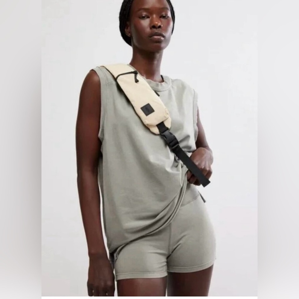 NWOT Free People Hot Shot Micro Set Gray Sz L